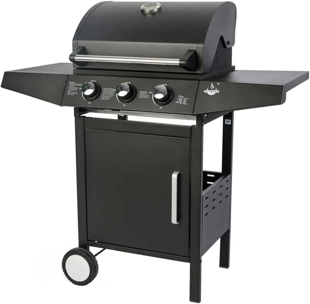 Gazowy grill ogrodowy El Fuego z 3 palnikami BBQ