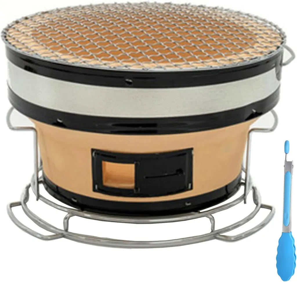 Przenośny ceramiczny grill węglowy Hibachi do użytku wewnętrznego i zewnętrznego
