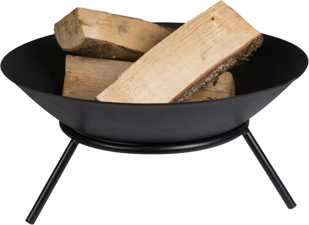 Palenisko ogrodowe żeliwne Ø56 cm wysokość 26 cm z rusztem, czarne