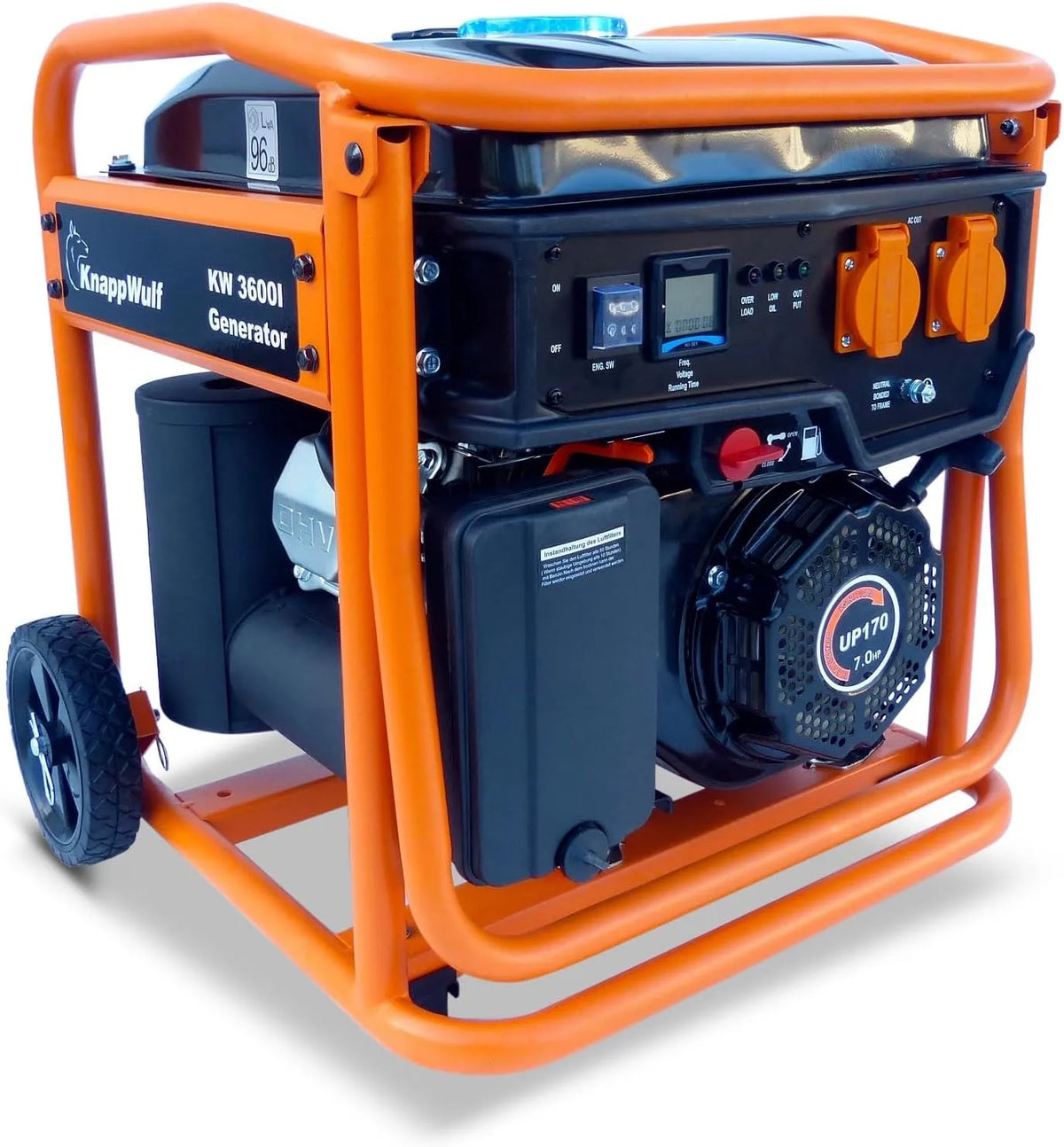 KW3600 Agregat prądotwórczy i generator awaryjny, 3200 W, 230 V, do oczka wodnego i fontanny