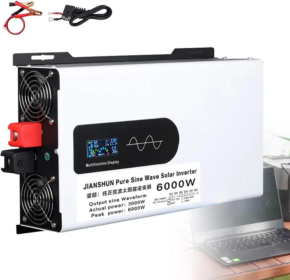Przetwornica DC-AC i konwerter napięcia, 5000 W, 6000 W, 5000W, 12 V, zasilanie słoneczne