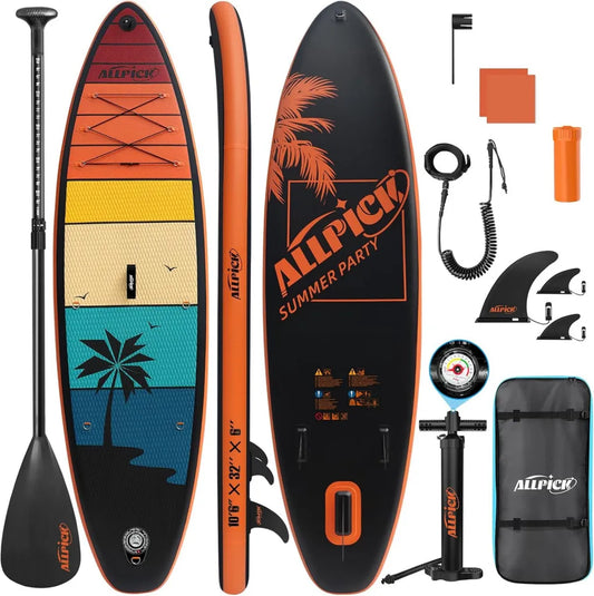 ALLPICK Deska SUP Premium z Akcesoriami i Uchwytem na Kamerę, Dla Początkujących, Max 200 kg
