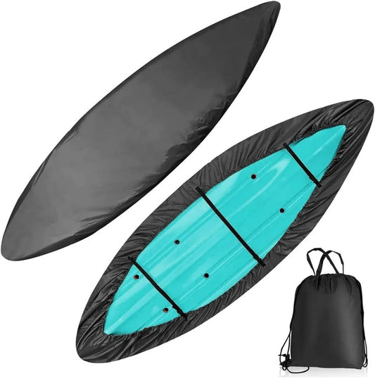 Wodoodporny pokrowiec 420D na kajak i canoe, czarny, rozmiar 2.1m-2.5m
