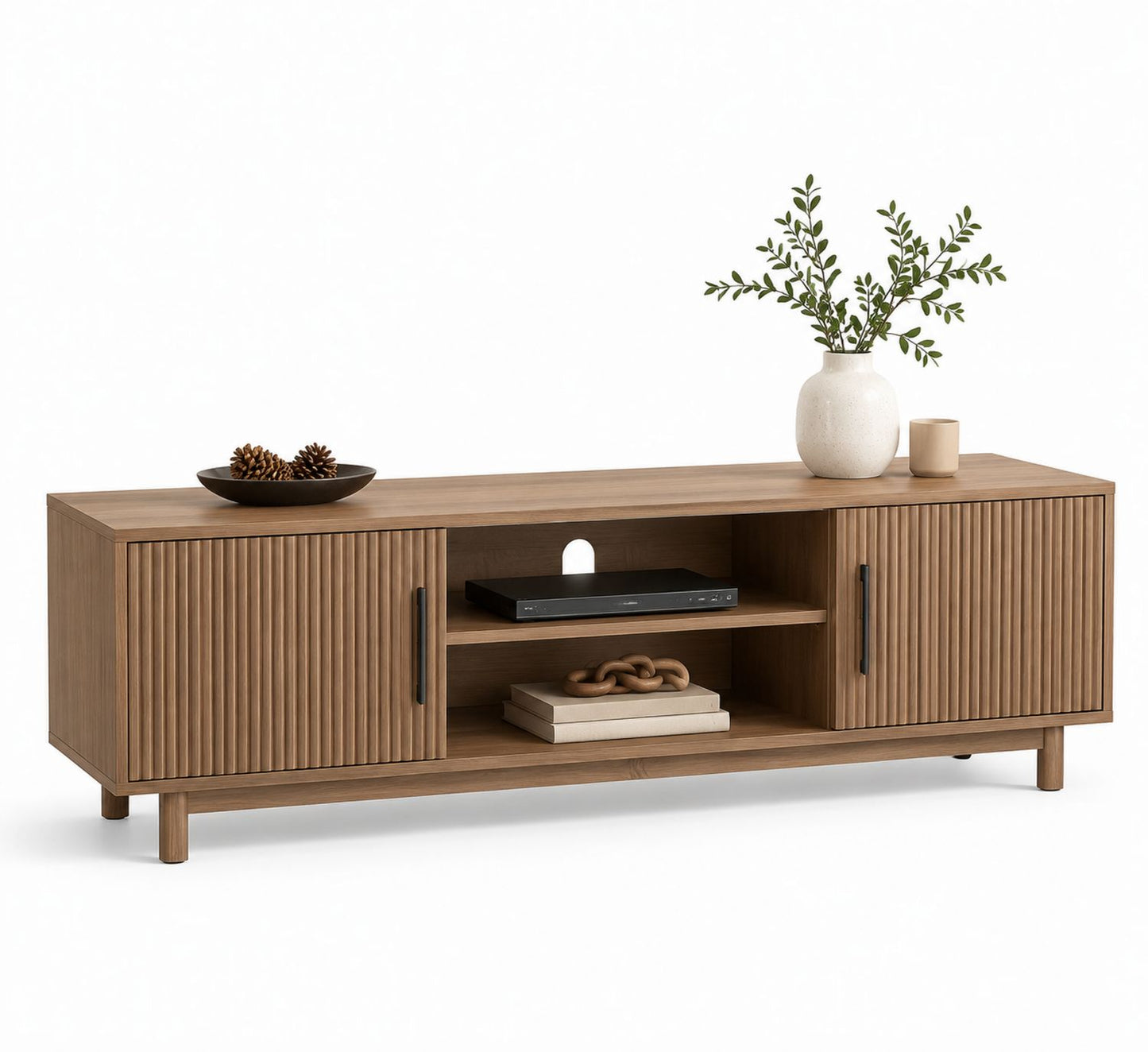 Szafka RTV z drewna dębowego z półkami 150x40x50 cm