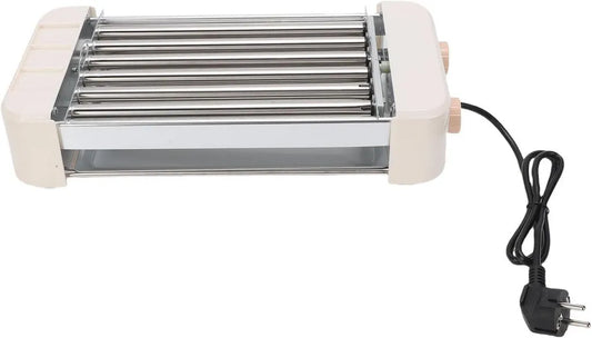 Elektryczny Grill do Kiełbasek 550W, Stal Nierdzewna, Regulacja Temperatury