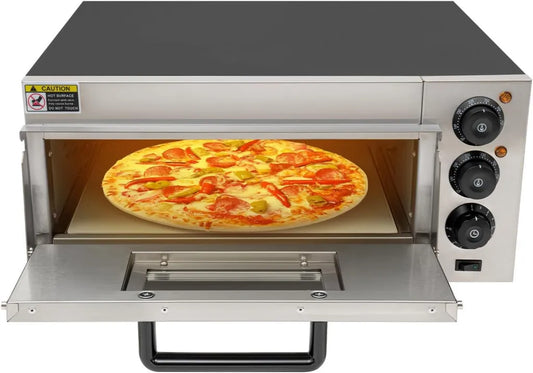 Przenośny elektryczny piec do pizzy 47,5 cm, 2000 W, regulacja temperatury 50-350°C z uchwytem