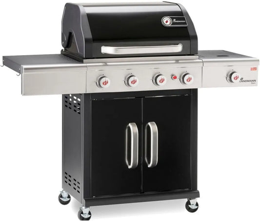 LANDMANN Triton maxX PTS 4.1 Grill Gazowy Premium z Podwójną Pokrywą, Strefą maxX i Żeliwnym Rusztem