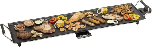 Bestron Grill Elektryczny XXL Plancha, Nieprzywierająca Powłoka, 1800 W, Dla 8 Osób, 90,5 x 23,7 cm, Czarny