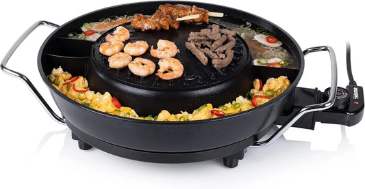 Elektryczny Grill Koreński Tristar z Hot Pot, Czarny, 49,5x40x14,5 cm