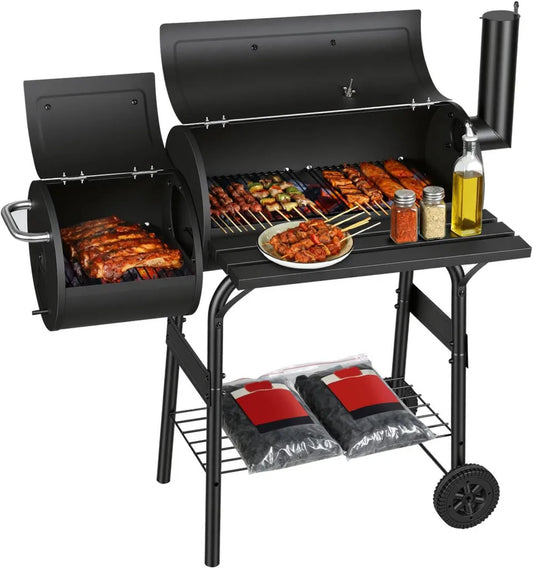 Wszechstronny grill węglowy z termometrem i funkcją wędzenia