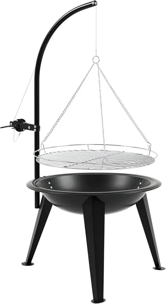 Grill trójnóg BBQ-Toro z rusztem 55 cm, stalowy, grill węglowy z misą ogniową