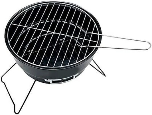 Przenośny Grill Okrągły ze Stali Nierdzewnej na Kemping