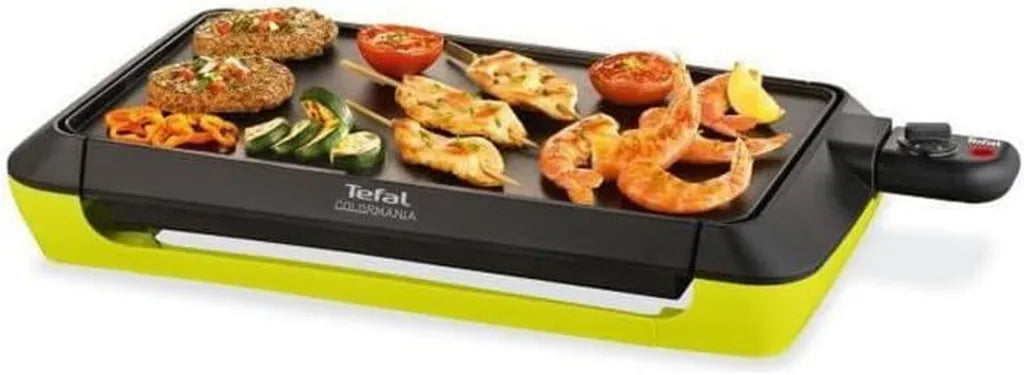Tefal Colormania Grill Elektryczny, 2000W, Powłoka Nieprzywierająca, Dla 8 Osób, Czarny, Mycie w Zmywarce