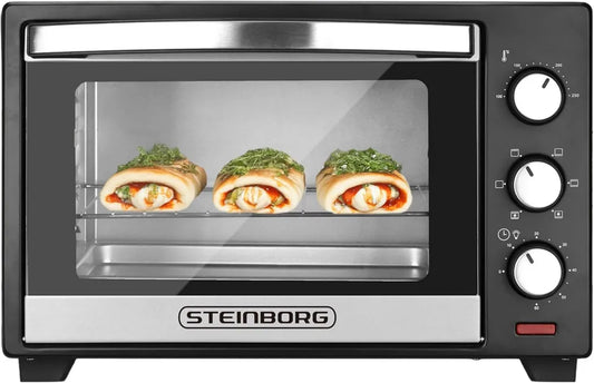 Elektryczny mini piekarnik Steinborg 25L z termoobiegiem, 1600W, timer 60 min