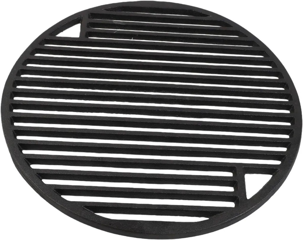Okrągły żeliwny ruszt grillowy 30 cm – do grillów węglowych i gazowych, zapewniający równomierne gotowanie