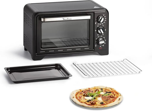 Moulinex Piekarnik Elektryczny 19L, 6 Trybów, Termostat 240°C, Timer 120 Min, Czarny