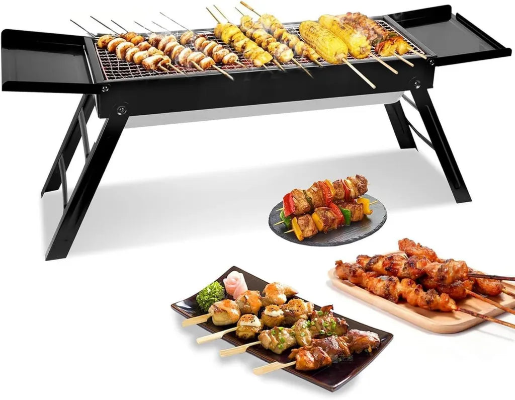 Kompaktowy grill węglowy do ogrodu i kempingu