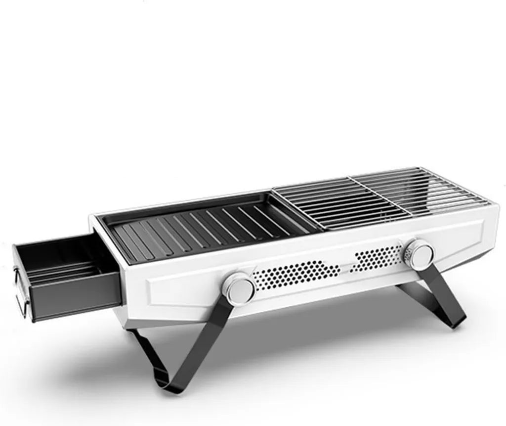 Kompaktowy grill przenośny do gotowania na zewnątrz - składany i wielofunkcyjny do domu i kempingu