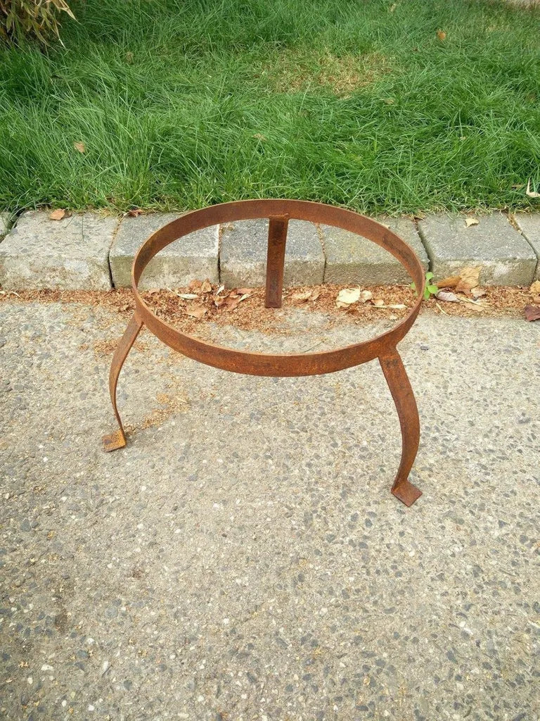 Zen Man Stojak na Ogrodowy Ruszt do Paleniska, Metalowa Misa na Rośliny, Średnica 35 cm