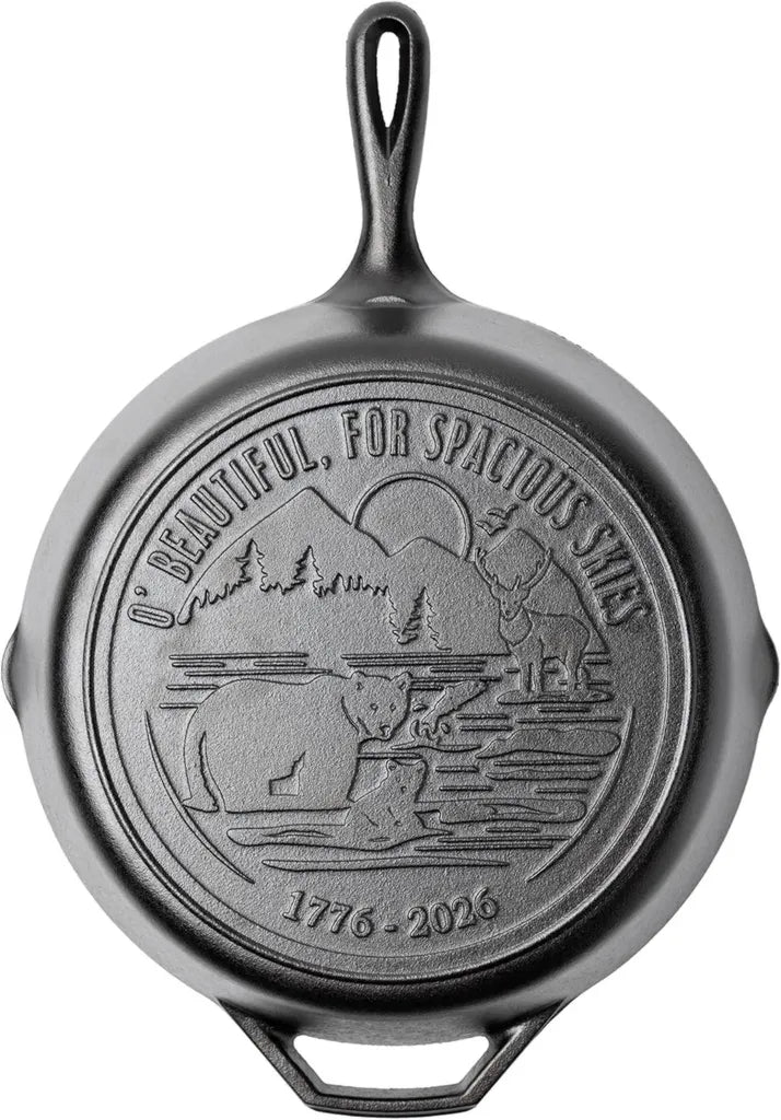 Lodge - Żeliwna Patelnia 30,5 cm, gotowa do użytku, do piekarnika i grilla, wyprodukowana w USA
