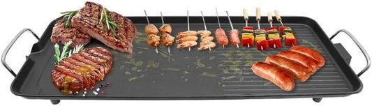 Stołowy grill elektryczny 1500 W z nieprzywierającą powłoką, termostat, tacka na tłuszcz, uchwyty