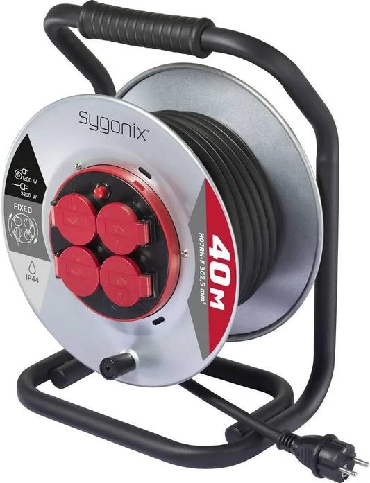 Sygonix SY-10236111 Bęben kablowy i przedłużacz z gniazdami, 40 m