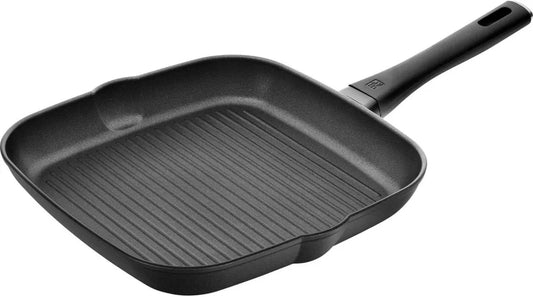 ZWILLING Patelnia Aluminiowa do Grilla 28 cm, Prostokątna, Powłoka Nieprzywierająca, Czarna