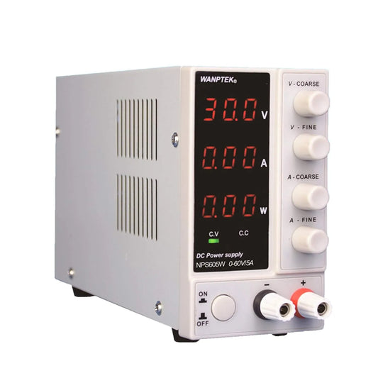 Regulowany zasilacz laboratoryjny DC i zasilacz stołowy, 300 W, 0-60 V, 0-5 A, do testów elektroniki i napraw