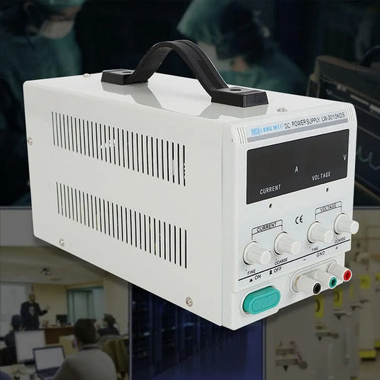 Regulowany zasilacz laboratoryjny DC i zasilacz stołowy, z wyświetlaczem cyfrowym, 0-30 V, 10 A, do testów elektroniki i napraw