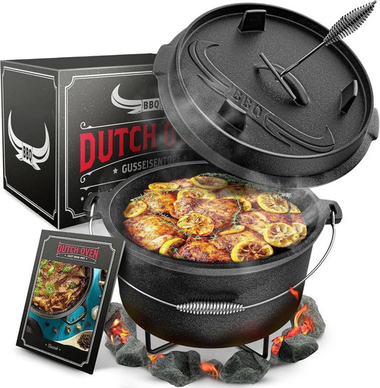 Żeliwny Garnek Dutch Oven 8L z Akcesoriami na Indukcję