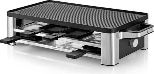 WMF Raclette Grill 1500W, Srebrny, Grill Kuchenny z Patelniami