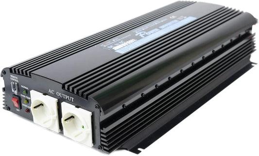 Przetwornik napięcia głośnika 1700W 12V, modyfikowana fala sinusoidalna, pilot zdalnego sterowania w zestawie, wyjście 230V