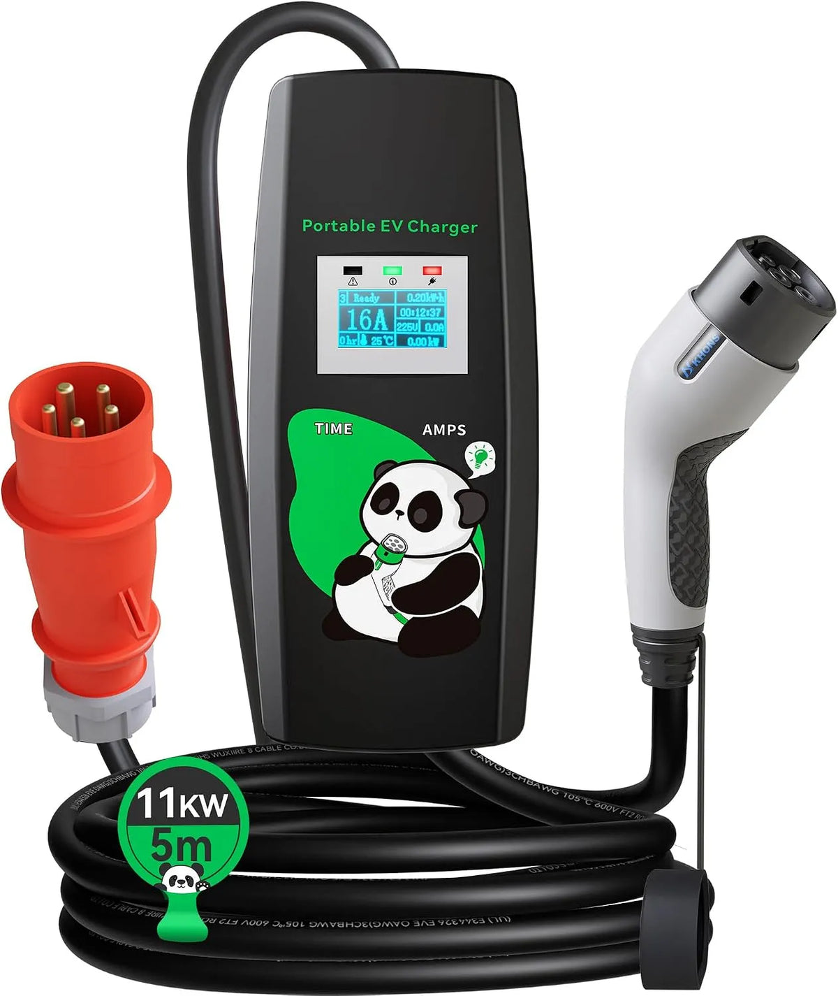 Przenośna skrzynka ścienna 11 kW z Plug & Play, 16 A, 3-fazowy, 5 m