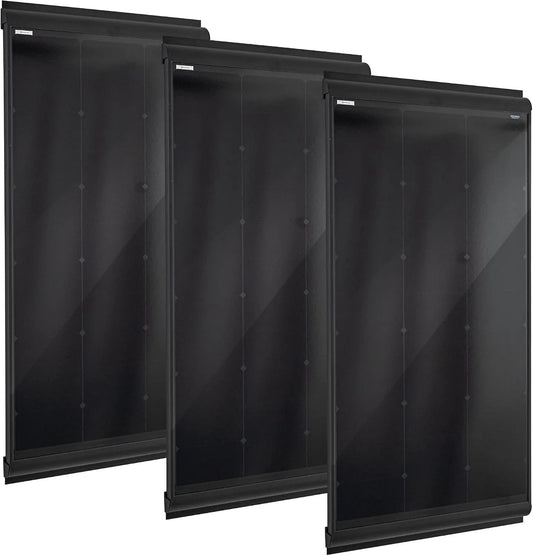 SOLARTRONICS Moduł solarny 3 x 120 W, idealny do kampera, łodzi, wstępnie zmontowany spojler do wygodnego i bezpiecznego montażu
