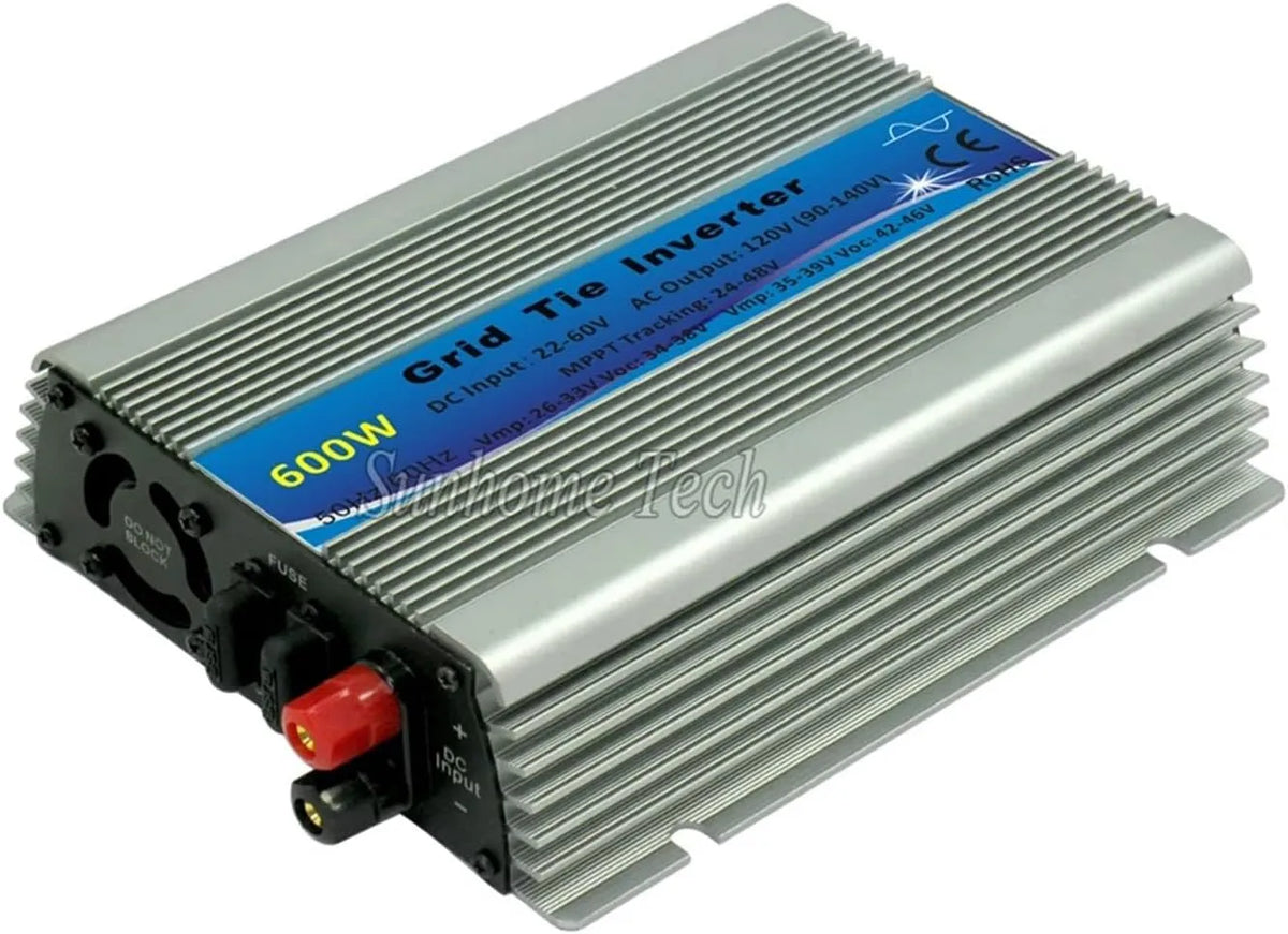 Hybrydowy falownik solarny i falownik z regulatorem MPPT, 600 W, 60 V