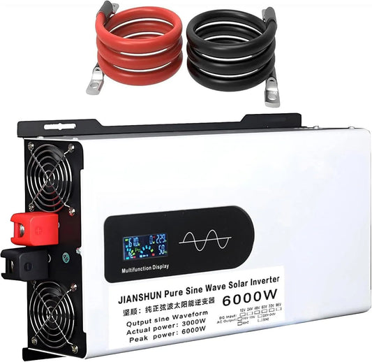Hybrydowy falownik solarny i falownik z regulatorem MPPT, 5000 W, 12000 W, 12 V, 72 V, zasilanie słoneczne