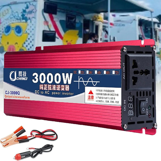 Przetwornica DC-AC i konwerter napięcia, 3000W, 12V, 24V, 48V