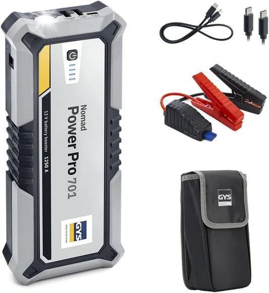 Power bank z szybkim ładowaniem i przenośna ładowarka, 6Ah, z wyświetlaczem cyfrowym, 12 V, 2000 A, do pojazdu i zasilania mobilnego