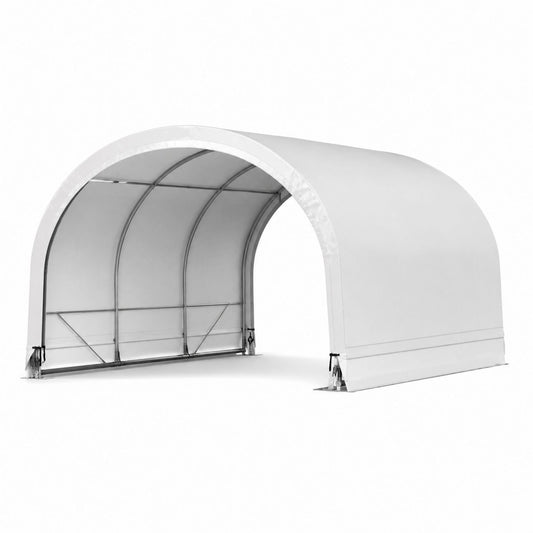 Tunelowa markiza z polietylenu i stali ocynkowanej 450x205x200 cm Biała