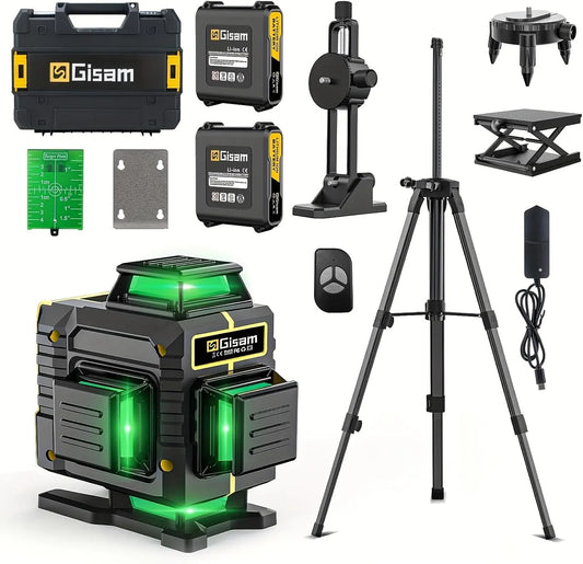Poziomica laserowa i laser krzyżowy, samopoziomujący, technologia 3D/4D, obrotowy