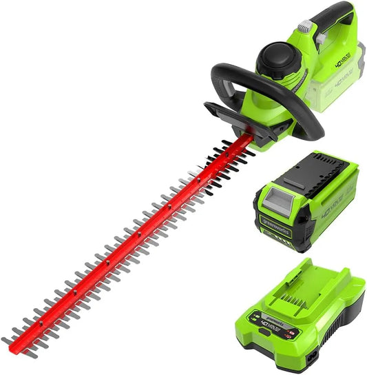 Greenworks G40HT61K2 Nożyce do żywopłotu – akumulatorowy, zasilanie akumulatorowe, 61 cm, 27 mm, 40V, 2Ah