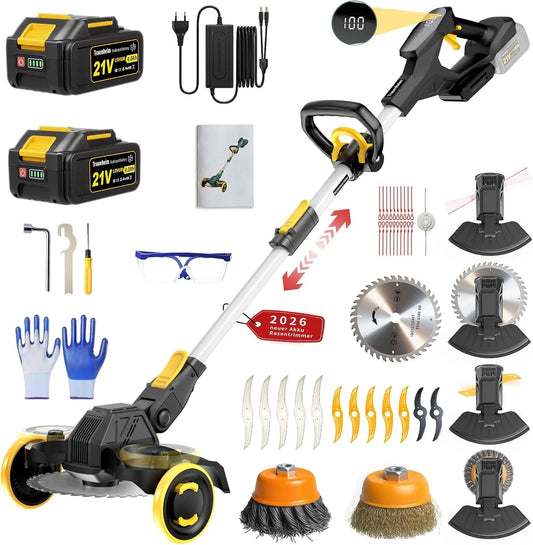Makita Podkaszarka – akumulatorowy, silnik bezszczotkowy, zasilanie akumulatorowe, 21 V, 4,0 Ah, 900 W, do pielęgnacji ogrodu