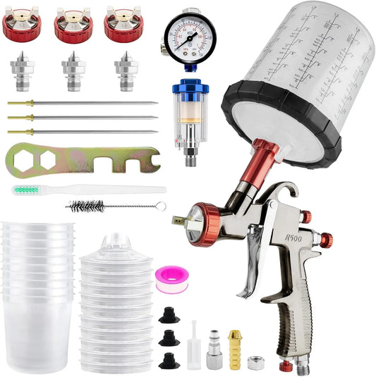 LVLP pistolet natryskowy pneumatyczny z dyszami 1 – do użytku domowego, 2,0 mm, 650 ml, do prac samochodowych