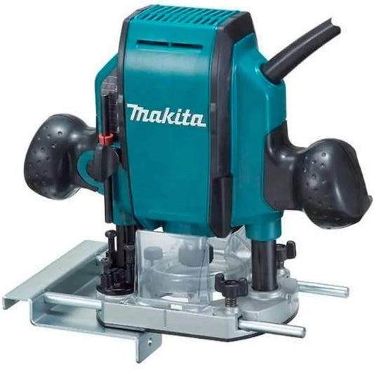Makita Rp0900 Frezarka do drewna przeznaczona do rowków, krawędzi i precyzyjnego profilowania – 35 mm, 230 V, 900 W, czarny