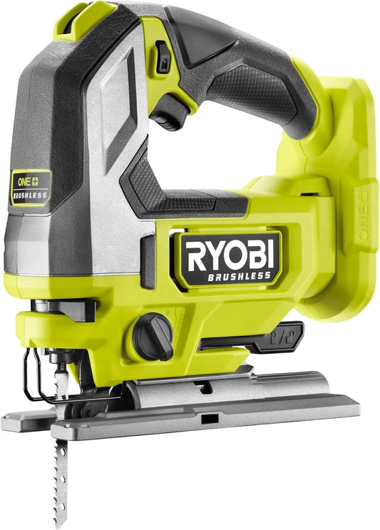 Ryobi RJS18BL-0 18V ONE+ bezprzewodowa bezszczotkowa Wyrzynarka do precyzyjnych cięć krzywoliniowych i wykonywania wycięć i nagie narzędzie
