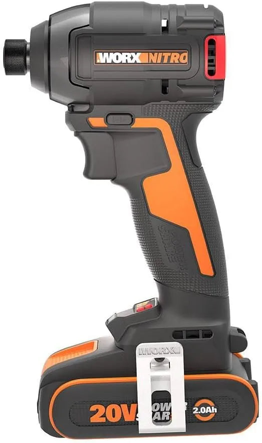 WORX WX265 Nitro akumulatorowa wkrętarka udarowa 20 V WX265, akumulatorowy, silnik bezszczotkowy, kompaktowa konstrukcja, zasilanie akumulatorowe