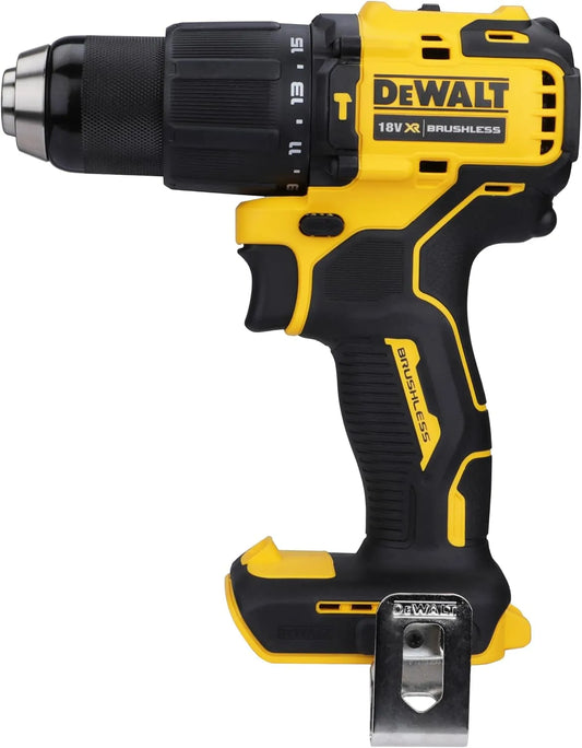DeWalt DCD709N-XJ Wiertarka udarowa do wiercenia w murze oraz codziennych prac montażowych – akumulatorowy, zasilanie akumulatorowe, 18 V, 65 Nm