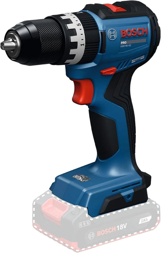 Bosch PRO GSB18V-52 PRO 18V System Akumulatorowa Wiertarka udarowa do wiercenia w murze oraz codziennych prac montażowych GSB18V-52 – akumulatorowy
